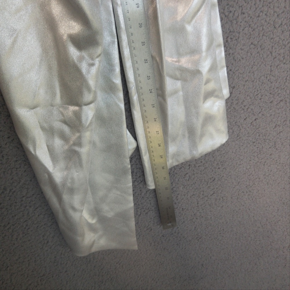 Johnny Wujek Silver Metallic Giant Bow Rave Festival Mini Skirt Women 13 NWT $69 - Picture 15 of 16
